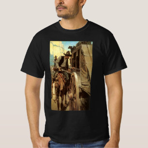 Vintage Cowboys, The Admirable Outlaw by NC Wyeth T-Shirt