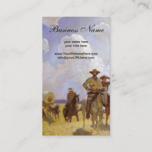 Vintage Cowboys, The Parkman Outfit by NC Wyeth Business Card