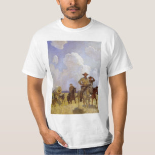 Vintage Cowboys, The Parkman Outfit by NC Wyeth T-Shirt
