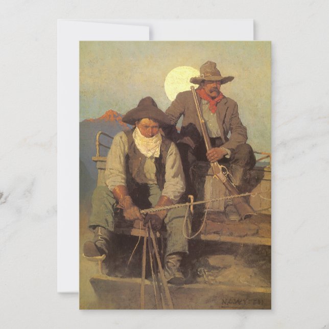 Vintage Cowboys, The Pay Stage by NC Wyeth (Front)