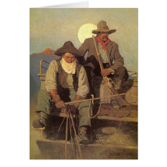 Vintage Cowboys, The Pay Stage by NC Wyeth (Front)