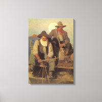 Vintage Cowboys, The Pay Stage by NC Wyeth
