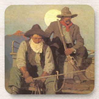 Vintage Cowboys, The Pay Stage by NC Wyeth Coaster