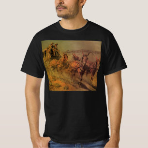 Vintage Cowboys, The Stage Coach by John Borein T-Shirt