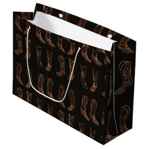 Vintage cowdoy boots large gift bag