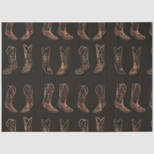 Vintage cowdoy boots tissue paper