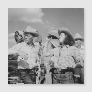 Vintage Cowgirl and Cowboy Photograph  Postcard