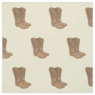 Vintage Cowgirl Boots Soft Yellow Baby Room Decor Fabric