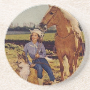 Vintage Cowgirl Coaster