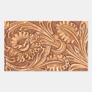 vintage cowgirl fashion southwestern leather rectangular sticker
