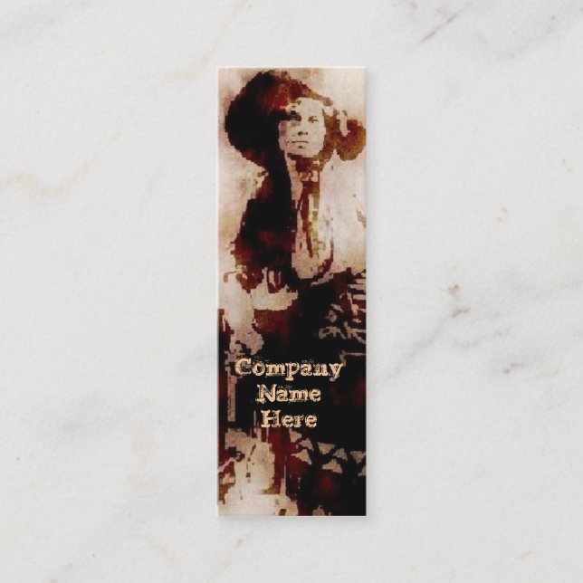 Vintage Cowgirl Grunge Bookmark Business Cards (Front)
