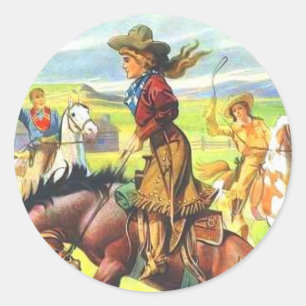 Vintage Cowgirl Stickers
