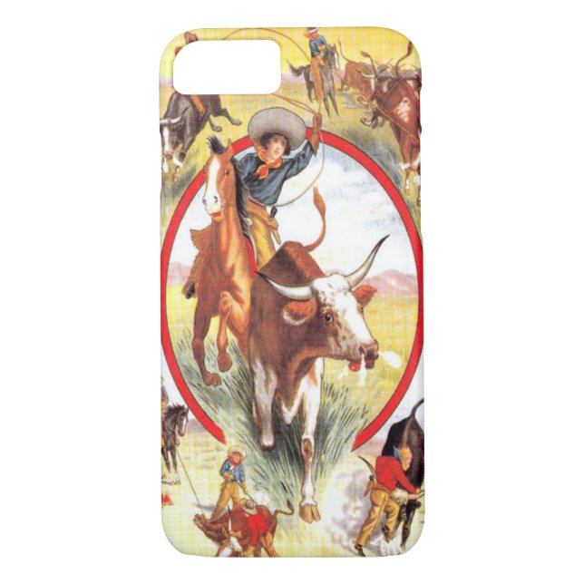 "Vintage Cowgirl" Western iPhone 7 case (Back)