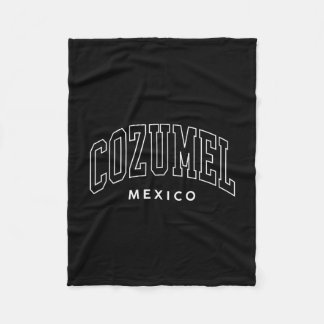 Vintage Cozumel Mexico Retro Throwback Preppy Wome Fleece Blanket