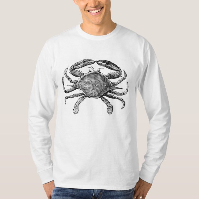 Vintage Crab Drawing T-Shirt (Front)