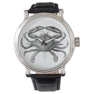 Vintage Crab Drawing Watch