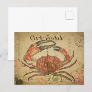 Vintage Crab Postcard