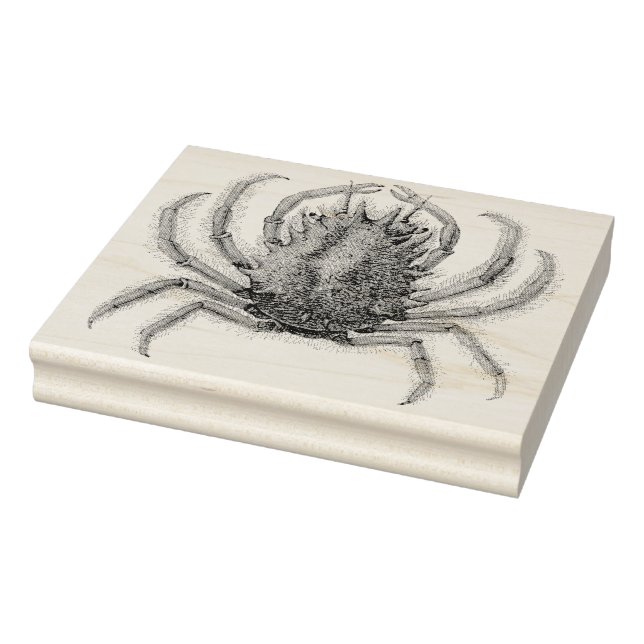 Vintage Crab Rubber Art Stamp (Stamp)