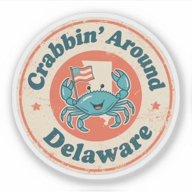 Vintage Crabbin Around Delaware Crab (Front)