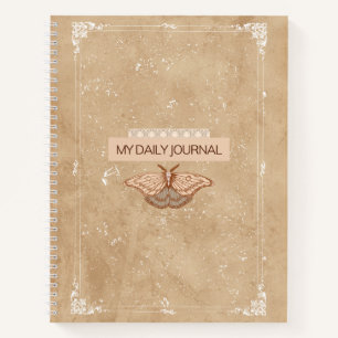 vintage craft brown chic notebook