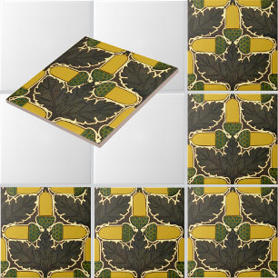 Vintage Craftsman Acorns & Oak Leaves Pattern Tile