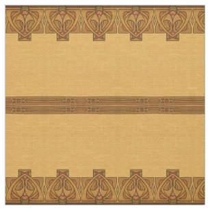 Vintage Craftsman Mission Art Nouveau Pattern Fabric
