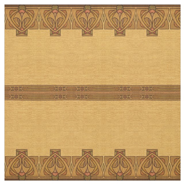 Vintage Craftsman Mission Art Nouveau Pattern Fabric (Swatch)