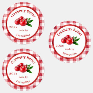 Vintage Cranberry Butter Personalised Canning