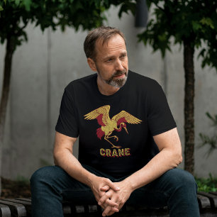 Vintage Crane Martial Arts Design - Retro Style T-Shirt