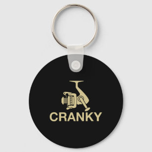 Vintage Crankit Fishing Lure Cranky Funny Fisher M Key Ring