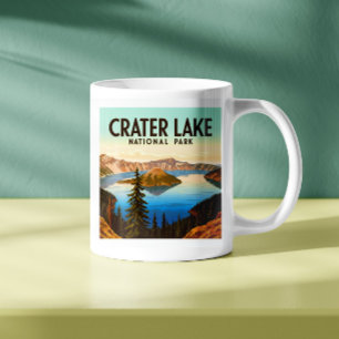 Vintage Crater Lake National Park Coffee Mug