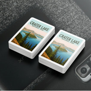 Vintage Crater Lake National Park Playing Cards