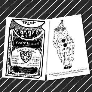 Vintage Crayons Box Invitation
