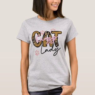 Vintage Crazy Cat Lady Funny Cat For Men Women T-Shirt