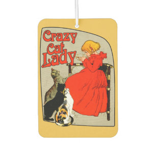 Vintage Crazy Cat Lady "Vintage Crazy Cat Lady" ca Car Air Freshener