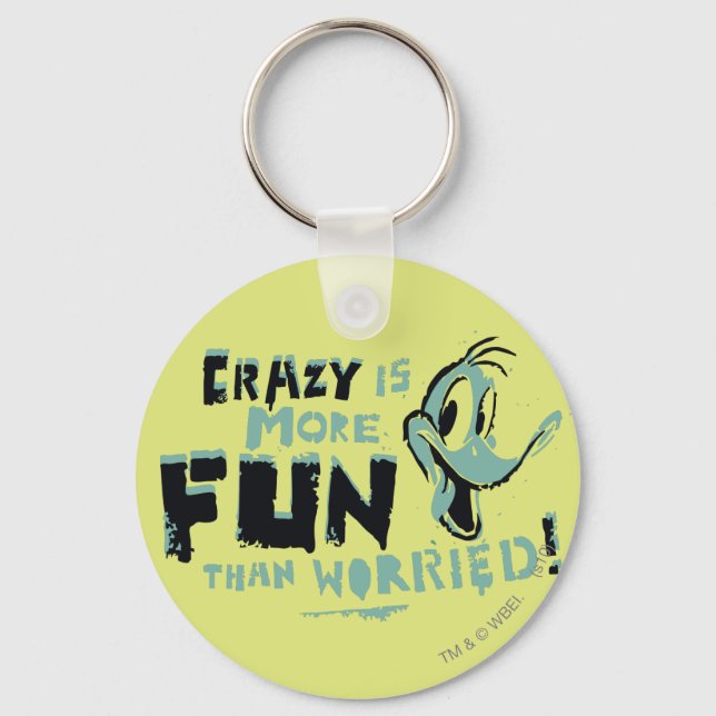 Vintage Crazy DAFFY DUCK™ Key Ring (Front)