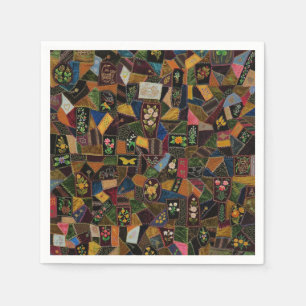 Vintage Crazy Quilt Napkin