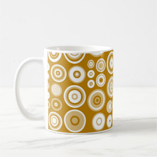 Vintage Cream and White Fifties Abstract Art Coffee Mug