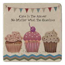 Vintage Cream Cupcakes Quote Bunting Rustic Stone