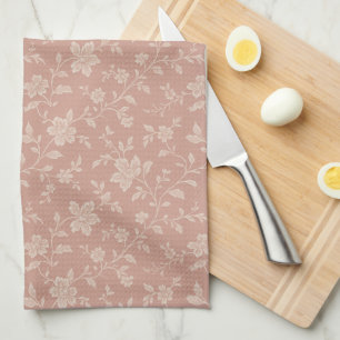 Vintage Cream Florals – Elegant Romantic  Tea Towel