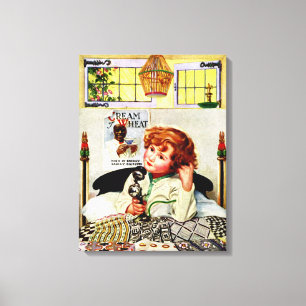 VINTAGE CREAM OF WHEAT ADVERTISEMENT CANVAS