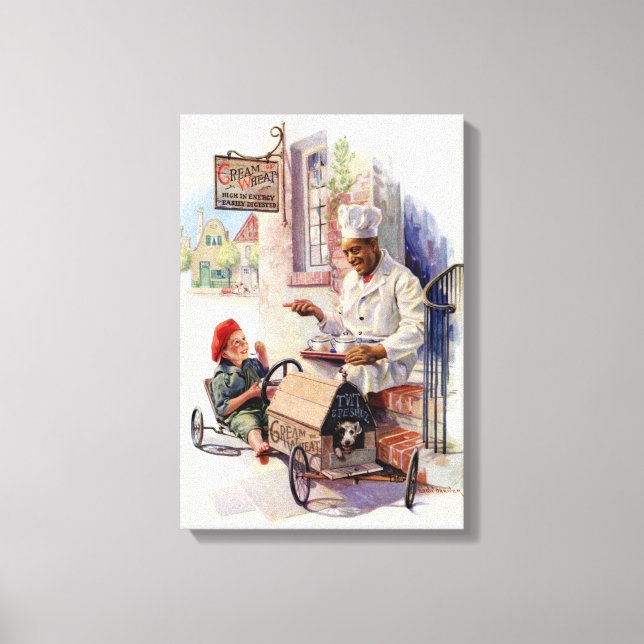 VINTAGE CREAM OF WHEAT ADVERTISEMENT CANVAS WRAP PRINT (Front)