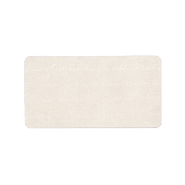 Vintage Cream Parchment Look Old Paper Background Label (Front)