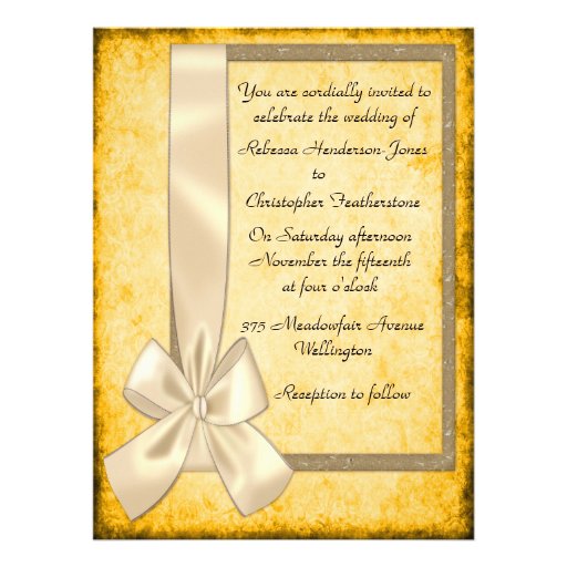 Cream And Gold Wedding Invitations 9