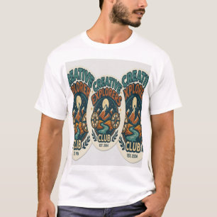 Vintage Creative Explorers Club Mountain Logo Desi T-Shirt