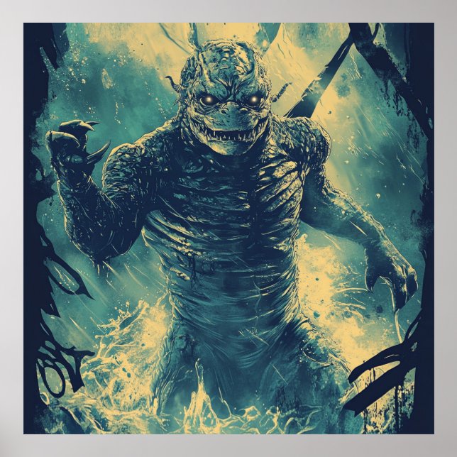 Vintage Creature From The Black Lagoon  Poster (Front)