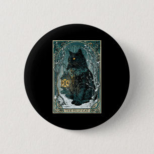 Vintage Creepmas The Yule Cat Tarot Card Dark Chri 6 Cm Round Badge