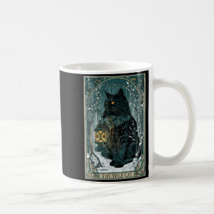 Vintage Creepmas The Yule Cat Tarot Card Dark Chri Coffee Mug