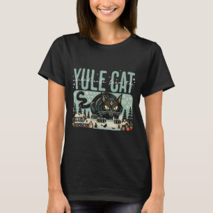 Vintage Creepmas The Yule Cat Tarot Card Dark Chri T-Shirt