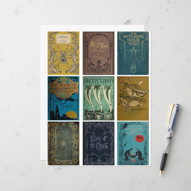 Vintage Creepy Book Covers  (Front/Back In Situ)